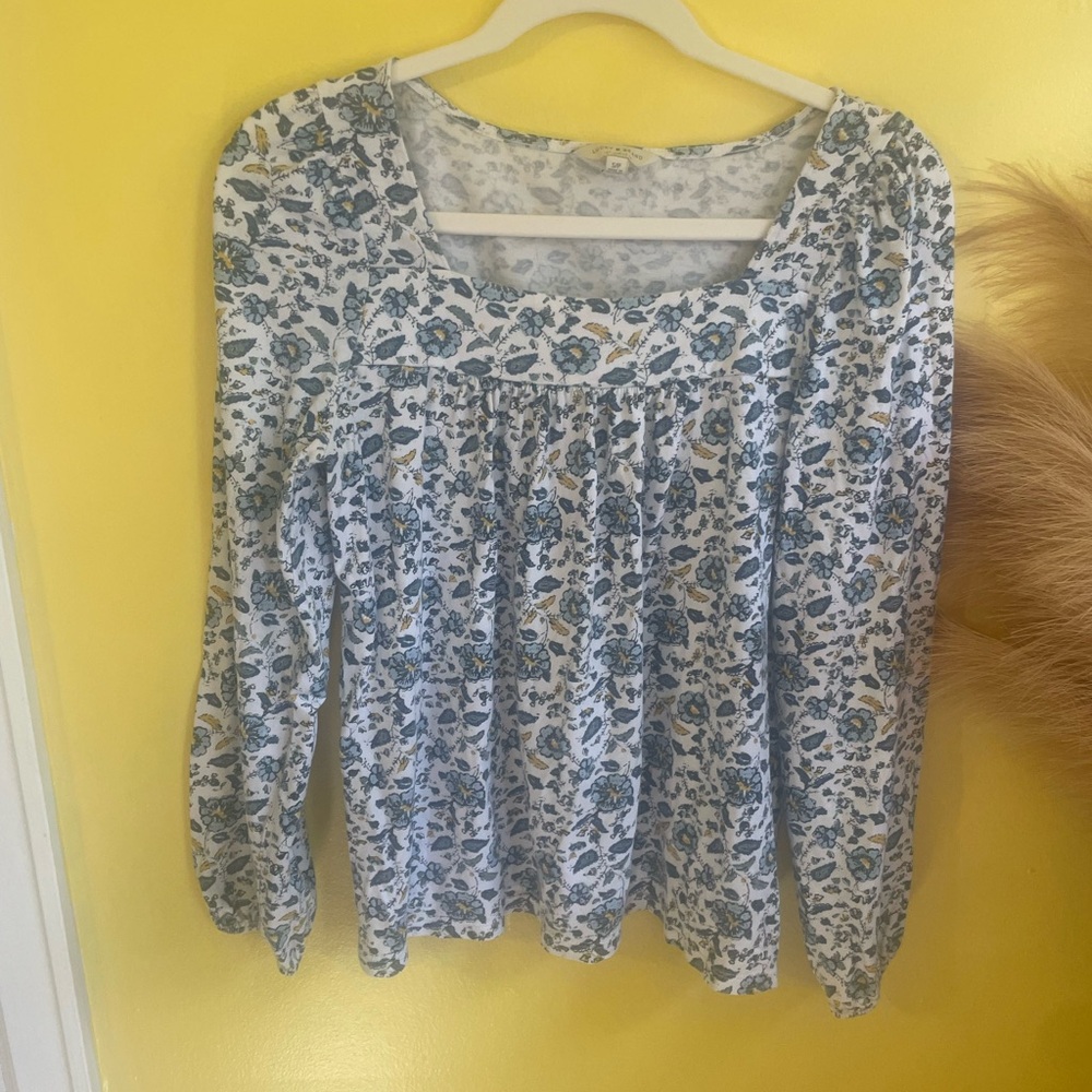 ☀️Floral Blue and White Women's Top